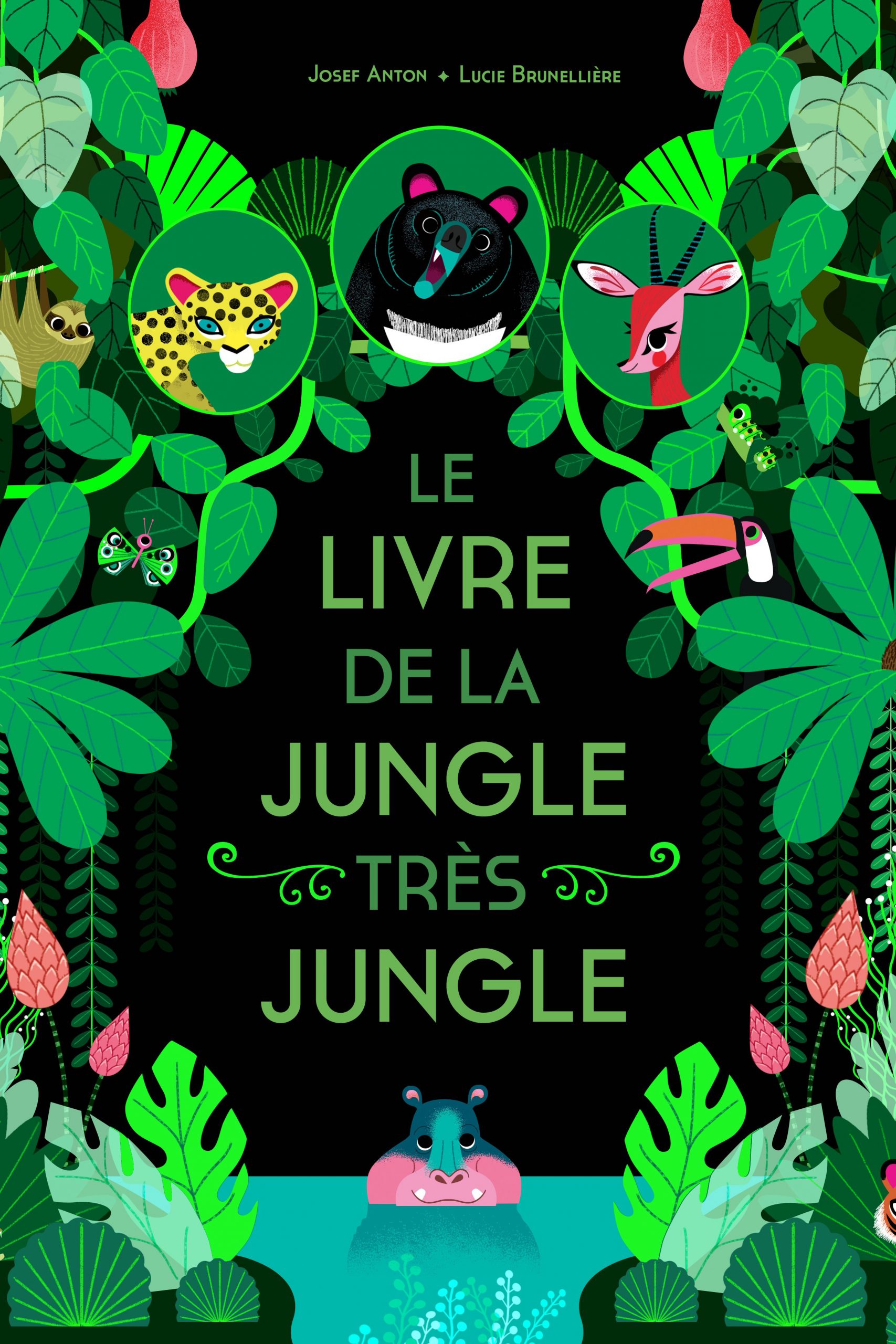 Josef Anton et Lucie Brunellière, Le livre de la jungle très jungle, Paris, Albin Michel, 2016, 12 pages. 3 ans et plus.