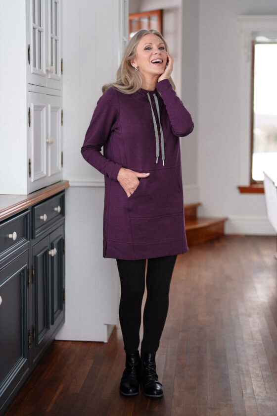 Eggplant ''Toulouse'' tunic