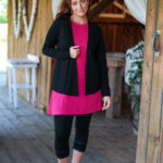 Raspberry red ''merengue'' tunic