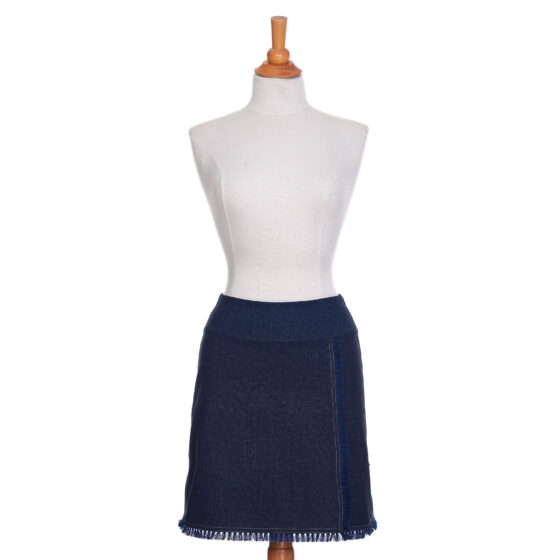 Denim blue ''De Vinci'' skirt