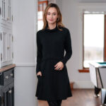 Black ''Suzor'' tunic-dress