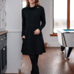 Black ''Suzor'' tunic-dress