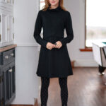 Black ''Suzor'' tunic-dress