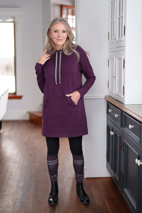 Eggplant ''Toulouse'' tunic