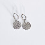 Boucles d'oreilles dormeuse boussole