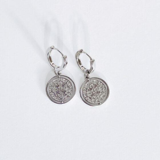 Boucles d'oreilles dormeuse boussole