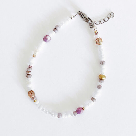 Bracelet de perles assorties Violet