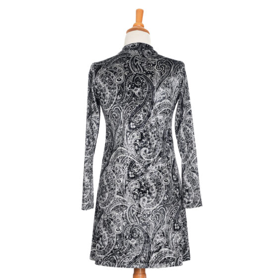 Robe Frida Velours noir et blanc