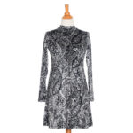 Robe Frida Velours noir et blanc