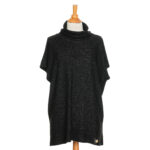 Charcoal ''Borduas'' poncho-tunic