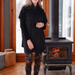 Charcoal ''Borduas'' poncho-tunic