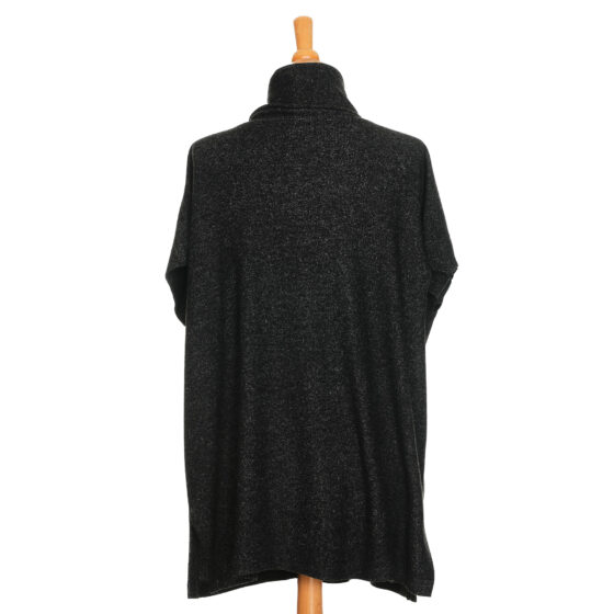 Charcoal ''Borduas'' poncho-tunic