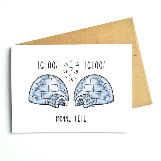 Carte de souhaits Igloo