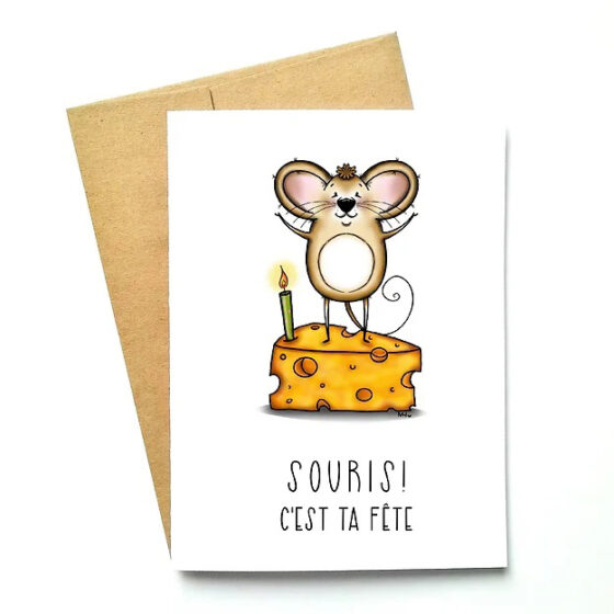 Carte de souhaits Souris