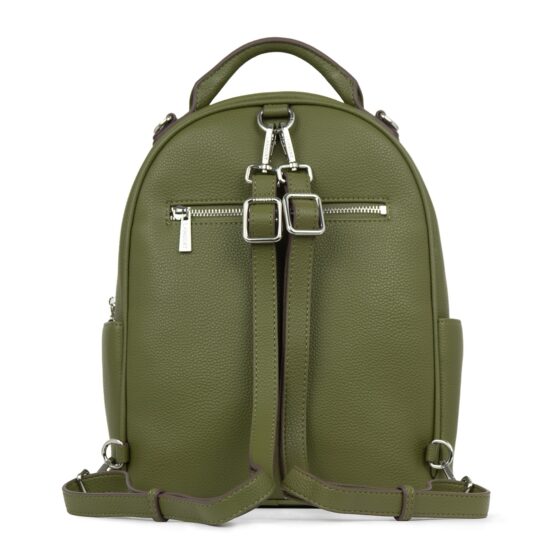 Sac à dos multifonction Le Maude en cuir vegan Olive