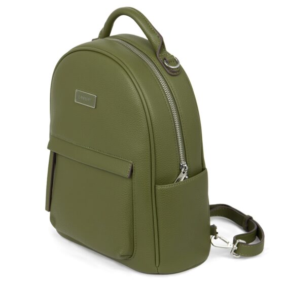 Sac à dos multifonction Le Maude en cuir vegan Olive