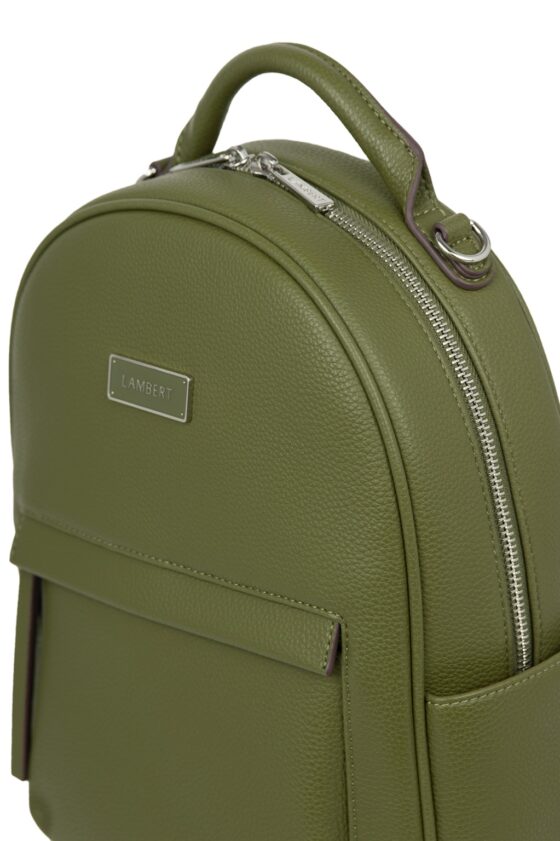 Sac à dos multifonction Le Maude en cuir vegan Olive