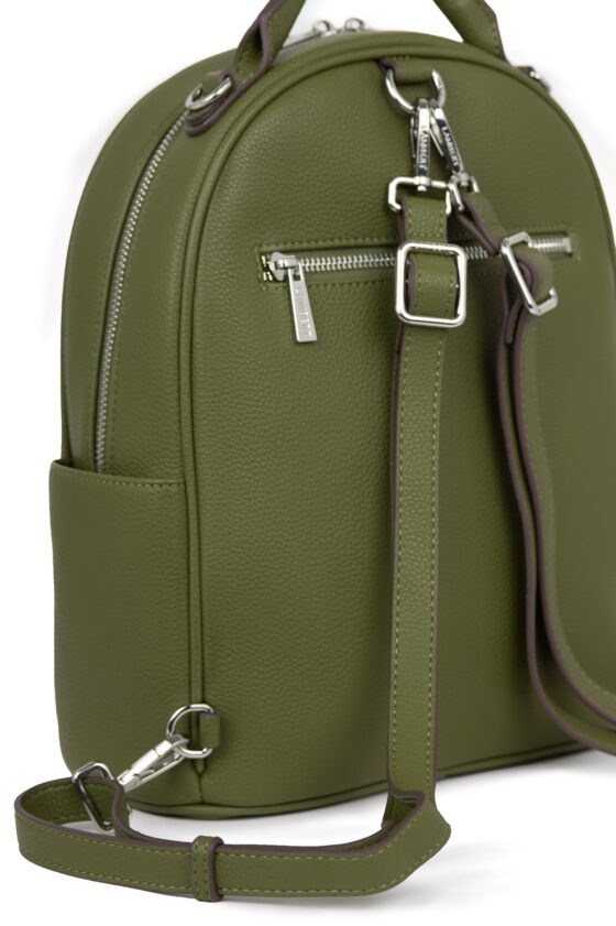 Sac à dos multifonction Le Maude en cuir vegan Olive