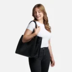 Sac fourre-tout Le Valentina en cuir vegan Noir