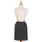 Black and white polka dot ''dancehall'' skirt