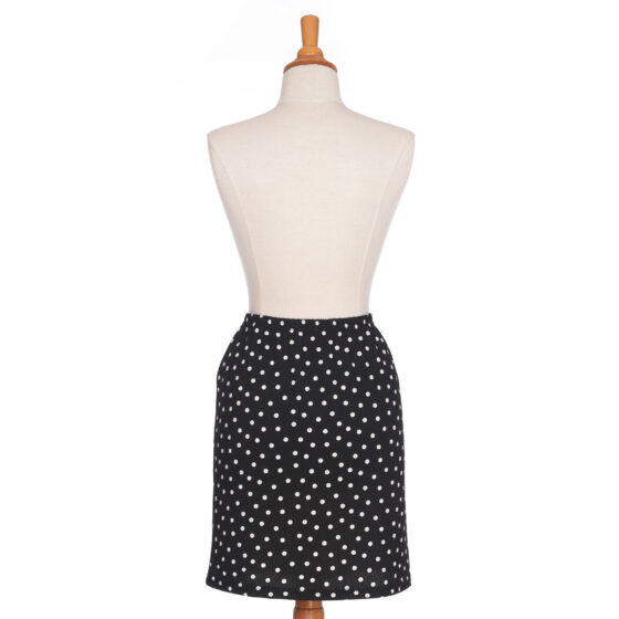 Black and white polka dot ''dancehall'' skirt