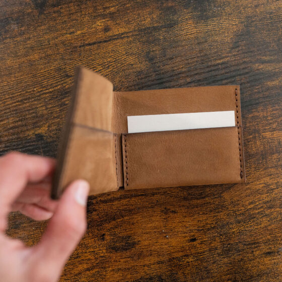 Porte-feuille bifold Cognac