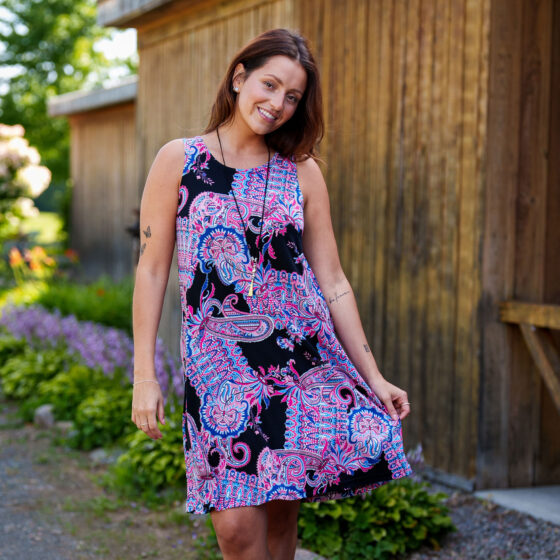 Paisley ''musette'' dress