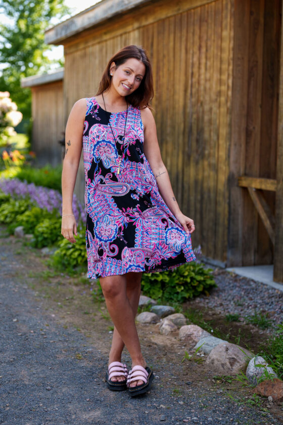 Paisley ''musette'' dress