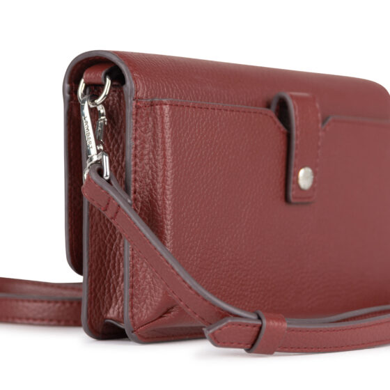 Portefeuille sur ganse Le Tina en cuir vegan Rosewood