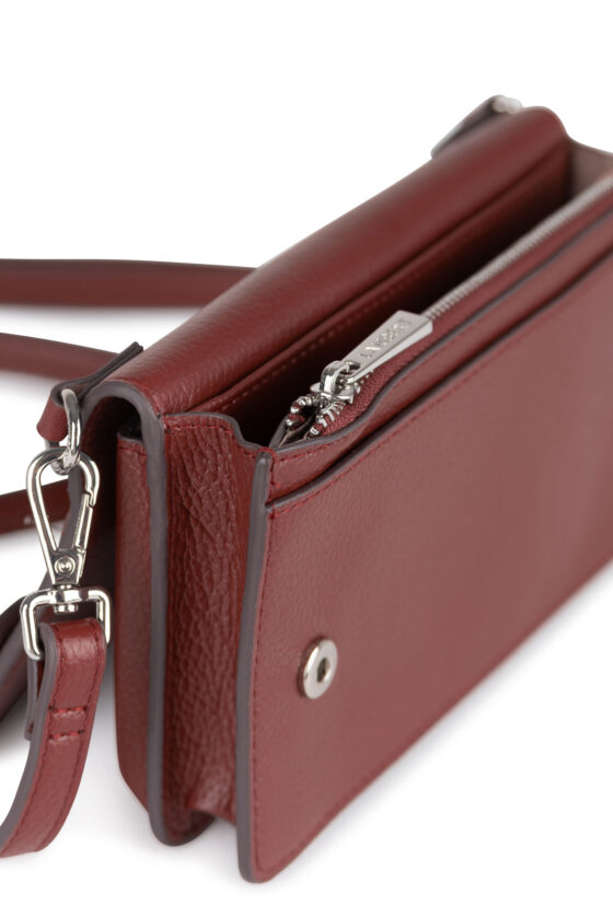 Portefeuille sur ganse Le Tina en cuir vegan Rosewood