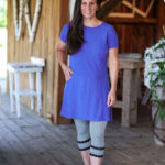 Periwinkle blue ''merengue'' tunic