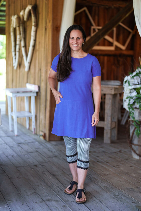 Periwinkle blue ''merengue'' tunic