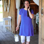 Periwinkle blue ''merengue'' tunic