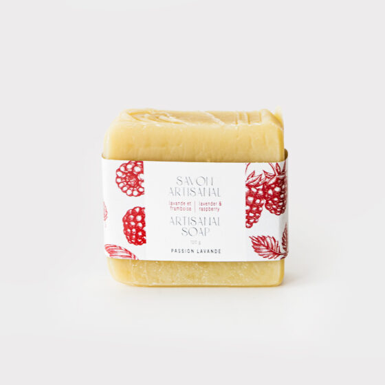 Savon en barre Lavande et framboise