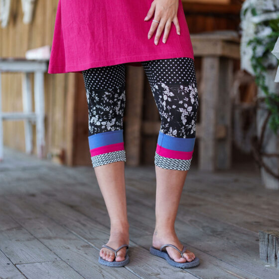 Multi-colored ''foxtrot'' legging