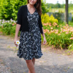 Robe mambo Petites fleurs noir et blanc