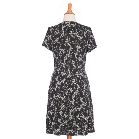 Robe mambo Petites fleurs noir et blanc