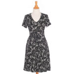 Robe mambo Petites fleurs noir et blanc