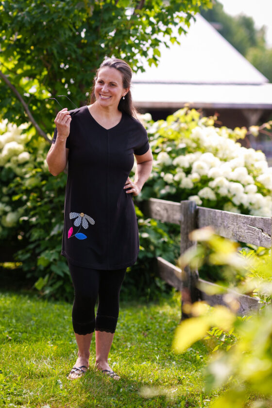 Black ''farandole'' tunic