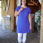 Periwinkle blue ''merengue'' tunic