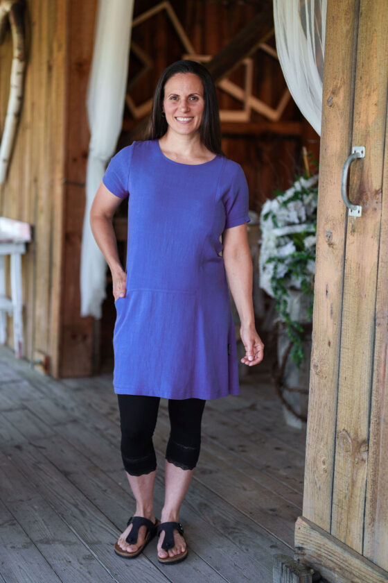 Periwinkle blue ''merengue'' tunic