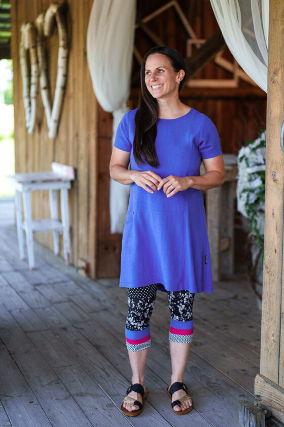 Periwinkle blue ''merengue'' tunic