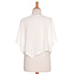 Natural white ''menuet'' poncho-bolero