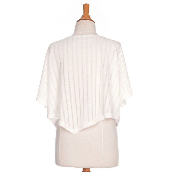 Natural white ''menuet'' poncho-bolero