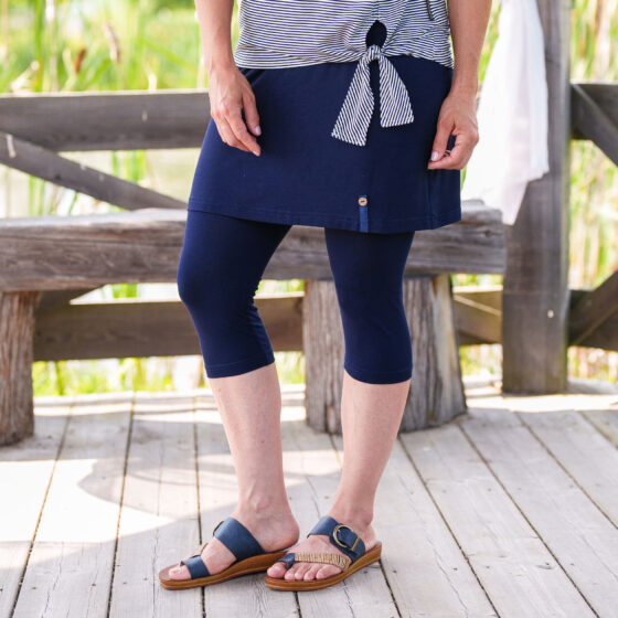 Navy ''Éva'' legging-skirt