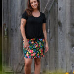 Black ''pop'' tight short-skirt