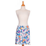 Blue daisies ''pop'' tight short-skirt