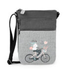 Sac à bandoulière J'aime le vélo Gris