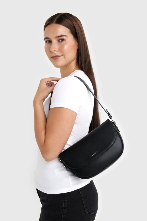 Sac à main 2-en-1 Le Nadia en cuir vegan Noir