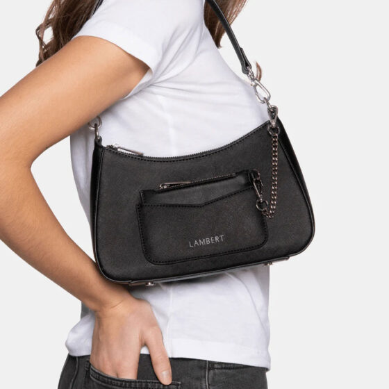 Sac à main 2-en-1 Le Nicole en cuir vegan Noir